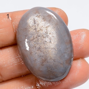 Cabochon en chocolat, pierre de lune grise naturelle, pierre de lune en chocolat Fireplay pour cadeau, pierre de lune de guérison (pierre comme sur la photo)