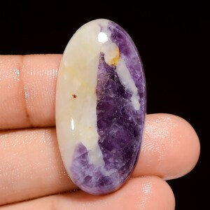 Natuurlijke calciet fluoriet cabochon ovale vorm losse edelsteen fluoriet kristal grootte 35X18X6mm gewicht 44 Ct. Sieraden maken (steen als afbeelding)