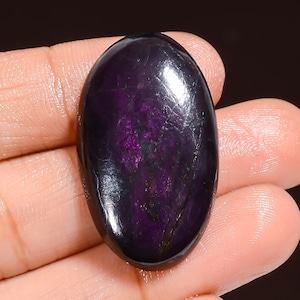 Cabochon di Purpurite naturale Pietra preziosa di Purpurite viola Pietra di Purpurite viola fuoco 34X19X5 mm 43 carati di Purpurite (Purpurite come da foto)