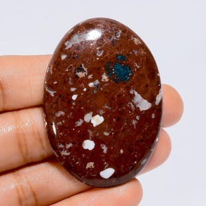 Natürlicher Cavansit Oval Form Cabochon Lose Edelstein für die Herstellung von Schmuck 76 Ct. 50X34X4 mm (Stein wie Abbildung)