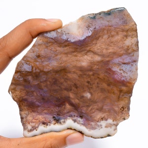 Wunderbare erstklassige Qualität 100% natürliche Moosachat Phantasieform Scheibe lose Edelstein für die Herstellung von Schmuck 114X86X5 mm 436 Ct.