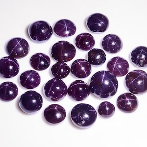 Natuurlijke stergranaatkristal klein formaat 4-6 stralen stergranaat cabochon 25 stuks veel 5 x 5 11 x 11 mm (granaat als foto