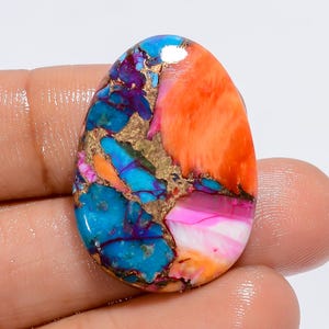 Cabujón de turquesa natural en forma de huevo, piedra preciosa suelta para hacer joyas, 23 ct., 28 x 20 x 3 mm (piedra como en la imagen)