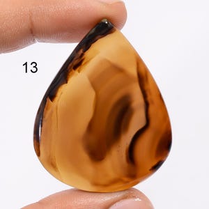 Cabujón de piedra preciosa con parte posterior plana y forma libre de ágata de Montana natural, cristal de ágata de Montana, lista de opciones múltiples