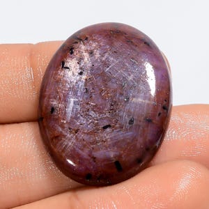 Natürliche Trapiche Rosa Saphir Oval Form Cabochon Lose Edelstein für die Herstellung von Schmuck 48 Ct. 29X22X4 mm (Stein wie Abbildung)