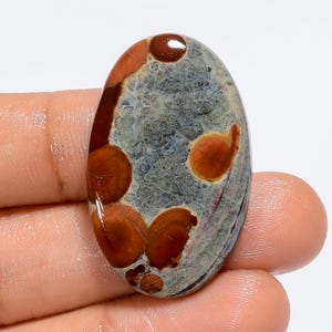 Natürlicher Erdnuss-Obsidian Form Cabochon Lose Edelstein für die Herstellung von Schmuck 28 Ct. 34X21X4 mm (Stein wie Abbildung)