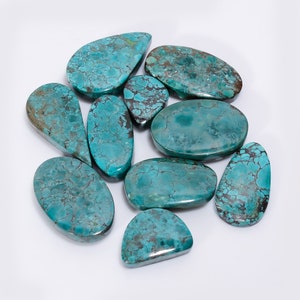 Lote de pedras preciosas turquesa 10 peças Lote turquesa 15X12 27X15 mm Tamanho misto Forma Cabochão turquesa Lote Pedra turquesa (turquesas como imagem