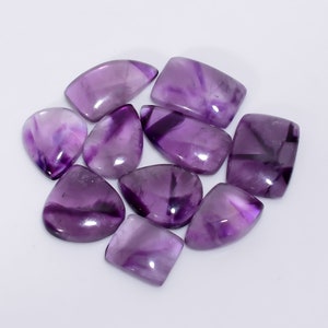 Natuurlijke trapiche amethist edelsteen veel 10 stuks veel 14 x 12 20 x 14 mm grootte mix vorm amethist veel paarse steen veel (stenen als foto