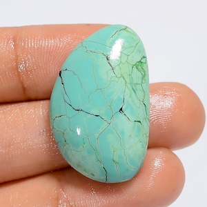 Natürlicher tibetischer Türkis-fantastische Form-Cabochon-loser Edelstein für die Herstellung von Schmuck 27 Ct. 30X18X7 mm (Stein wie Abbildung)