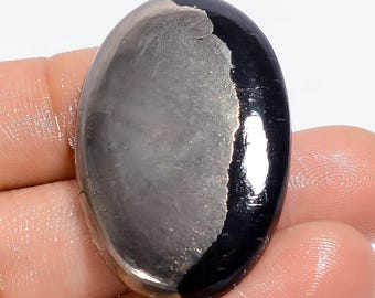 Natural Apache Gold Cabochon: Oval Loose Gemstone, 64 Ct (35X23X5 mm)