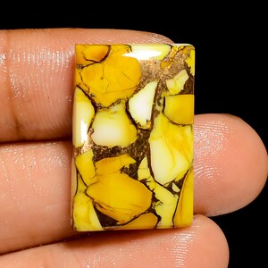 Natürlicher Honig Kingman Türkis Strahlende Form Cabochon Lose Edelstein für die Herstellung von Schmuck 25 Ct. 24X16X5 mm (Stein wie Abbildung