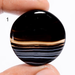 Natuurlijke zwarte Botswaanse agaat edelsteen, Botswaanse agaat cabochon, losse edelsteen, Botswaanse agaat kristal, sieraden maken steen, cadeau voor haar