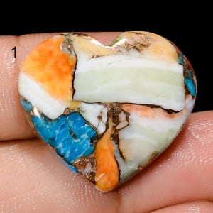 Cabochon di turchese ostrica naturale, pietra preziosa turchese a forma di cuore, pietra preziosa sciolta, turchese ostrica americano, turchese rame, creazione di gioielli