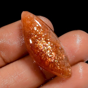 Pedra natural do sol em formato extravagante cabochão pedra preciosa solta para fazer joias 17 Ct. 31X12X5 mm (pedra como na imagem)