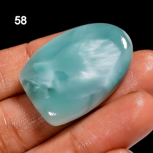 Natural Hemimorphite Gemstone Good Quality Stone Hemimorphite Cabochon Sky Blue Hemimorphite Stones Sky Blue Cabochon ( Stone as picture 58. 32X22X6 mm 42Ct