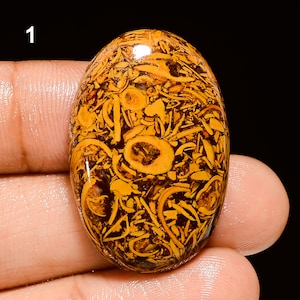 Cabochon de jaspe Mariam naturel, Pierre précieuse non sertie, Pierre précieuse de jaspe Mariam, Pierre polie, Pierre de calligraphie, Pierre de fabrication de bijoux
