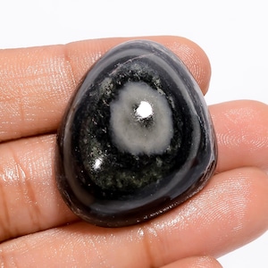 Natuurlijke groene ogen opaal hartvorm cabochon losse edelsteen voor het maken van sieraden 73 kt. 32 x 27 x 12 mm (steen als foto)