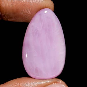 Pietra preziosa sciolta a forma di pera di Kunzite rosa naturale, cabochon, per la creazione di gioielli, 42 carati, 32 x 19 x 6 mm (pietra come da immagine)
