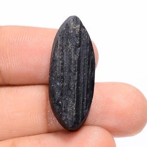 Natürliche schwarze Turmalin Druzy Marquise Form Cabochon Lose Edelstein für die Herstellung von Schmuck Gewicht 23 Karat Größe 27X10X7 mm