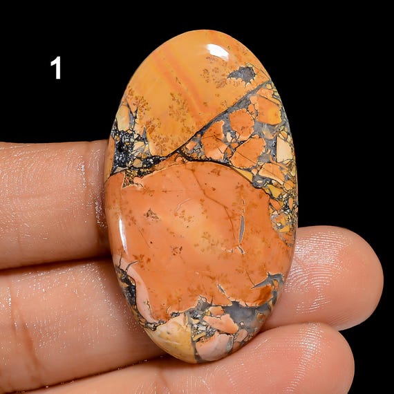 Natural Maligano Jasper Cabochon Smooth Good Quality Maligano Jasper Stone Maligano Crystal Mix Color Maligano Stone (Stone As Picture )