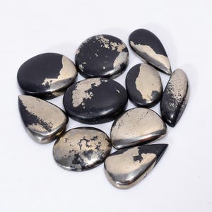 Natürliche Apachen Gold Cabochon Lose Edelstein 10 Stück Lot für die Herstellung von Schmuck Gewicht 189 Karat Größe 19X13 24 x 18 mm