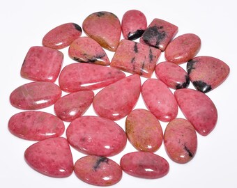 Natural Rhodonite Gemstone /  Wholesale Lot Rhodonite Cabochon / Good Quality Rhodonite Stone / Pink Rhodonite Stone /  Smooth Rhodonite