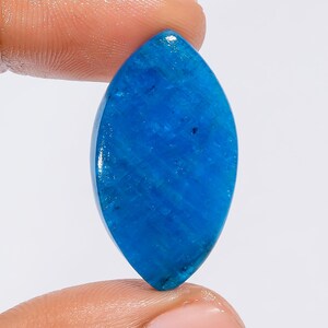 Natürliche Neon Blau Apatit Marquise Form Cabochon Lose Edelstein für die Herstellung von Schmuck 27 Ct. 31X18X5 mm (Apatit wie abgebildet)