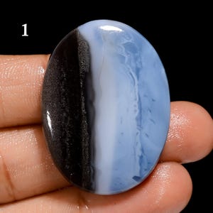 Cabochon d'opale bleue d'Owyhee naturelle, opale bleue, pierre précieuse en vrac pour la fabrication de bijoux (pierre comme sur l'image)