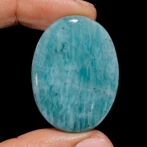 Cabujón de amazonita ovalado natural, piedra preciosa suelta para hacer joyas, peso de 51 quilates, tamaño 34 x 25 x 5 mm