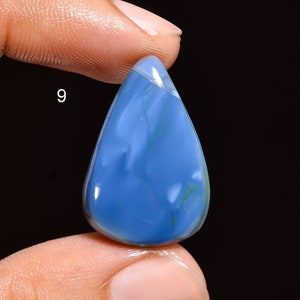 Natuurlijke Owyhee blauwe opaal edelsteen lichtblauwe steen Owyhee blauwe opaal blauwe cabochon goede beide zijden gepolijste steen (steen als foto