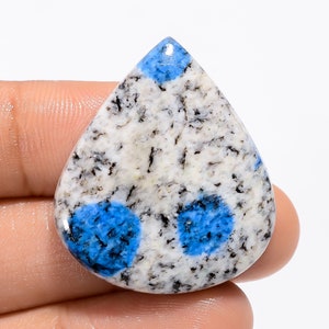 Pietra preziosa di diaspro naturale K2 Pietra di diaspro K2 32X27X6 mm Dimensioni 50 carati Cabochon a forma di goccia Pietra tascabile di diaspro K2 di buona qualità (K2 come immagine