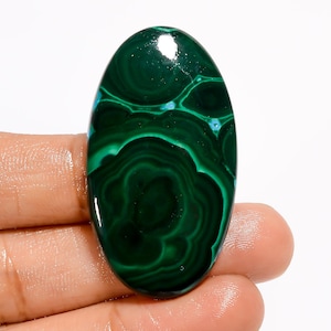 Malachite naturale crisocolla, pietra preziosa sciolta a forma ovale cabochon per la creazione di gioielli, 87 carati, 45 x 25 x 6 mm (malachite come da foto).