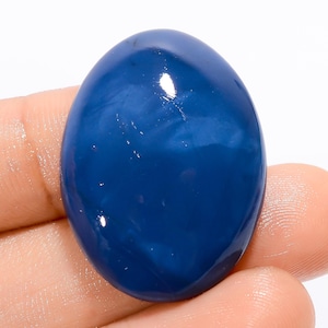 Natuurlijke Owyhee Blauwe Opaal Ovale Vorm Cabochon Losse Edelsteen Voor Het Maken van Sieraden Gewicht 39 karaat 31X23X7mm