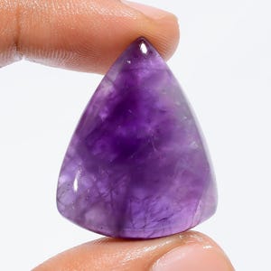 Cabujón de amatista natural, piedra preciosa de amatista suelta, cristal de amatista en forma de pera, piedra de nacimiento, tamaño 29 x 23 x 8 mm, peso 41 quilates, regalo para ella