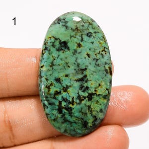 Cabochon turquoise Pierres précieuses turquoises vertes, pierres précieuses en vrac pour la fabrication de bijoux