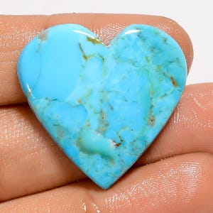 Natürliche Kingman Türkis Herzform Cabochon Lose Edelstein für die Herstellung von Schmuck 21 Ct. 27X28X4 mm (Stein wie Abbildung
