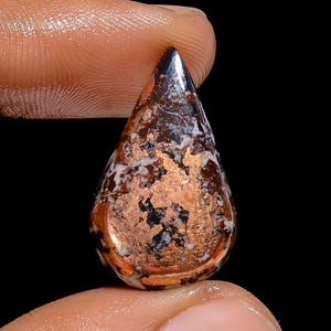 Pietra preziosa sciolta a forma di pera di dolomite di rame naturale per la creazione di gioielli, 31 carati, 25 x 14 x 5 mm (pietra come da foto)