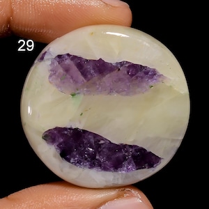 Natürliche Calcit Fluorit Cabochon Lose Edelstein Fluorit Kristall für die Herstellung von Schmuck, Geschenk für sie (Stein wie Bild)