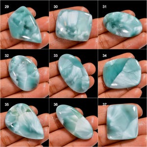 Natural Hemimorphite Gemstone Good Quality Stone Hemimorphite Cabochon Sky Blue Hemimorphite Stones Sky Blue Cabochon ( Stone as picture image 5