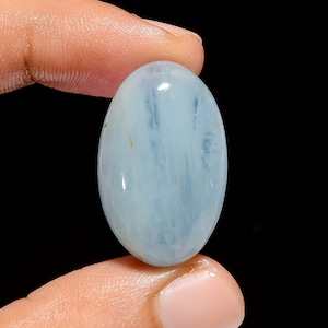 Cabochon di acquamarina naturale, pietra preziosa di acquamarina sfusa, cristallo di acquamarina, pietra acquamarina lucidata su entrambi i lati liscia, 27 x 17 x 7 mm, dimensioni 30 carati