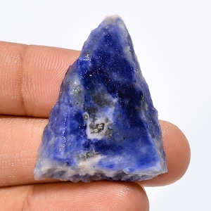 Uitstekende hoogwaardige kwaliteit 100% natuurlijke sodaliet Fancy Shape Slice losse edelsteen voor het maken van sieraden 34X27X6 mm 36 Ct.