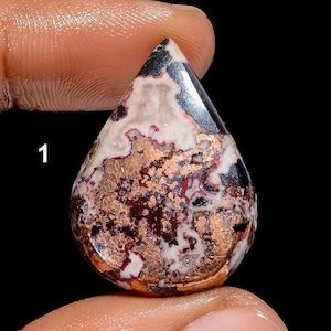 Cabujón de dolomita de cobre natural, piedra preciosa de dolomita de cobre suelta, piedra de dolomita pulida a mano, lista de opciones múltiples (piedra como en la imagen)