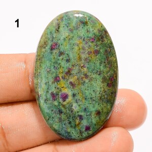 Natuurlijke robijnrode fuchsiet cabochon losse edelsteen voor het maken van sieraden