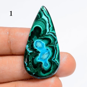 Cabochon en pierre de chrysocolle naturelle, malachite, vert ciel, pierre précieuse en vrac pour la fabrication de bijoux