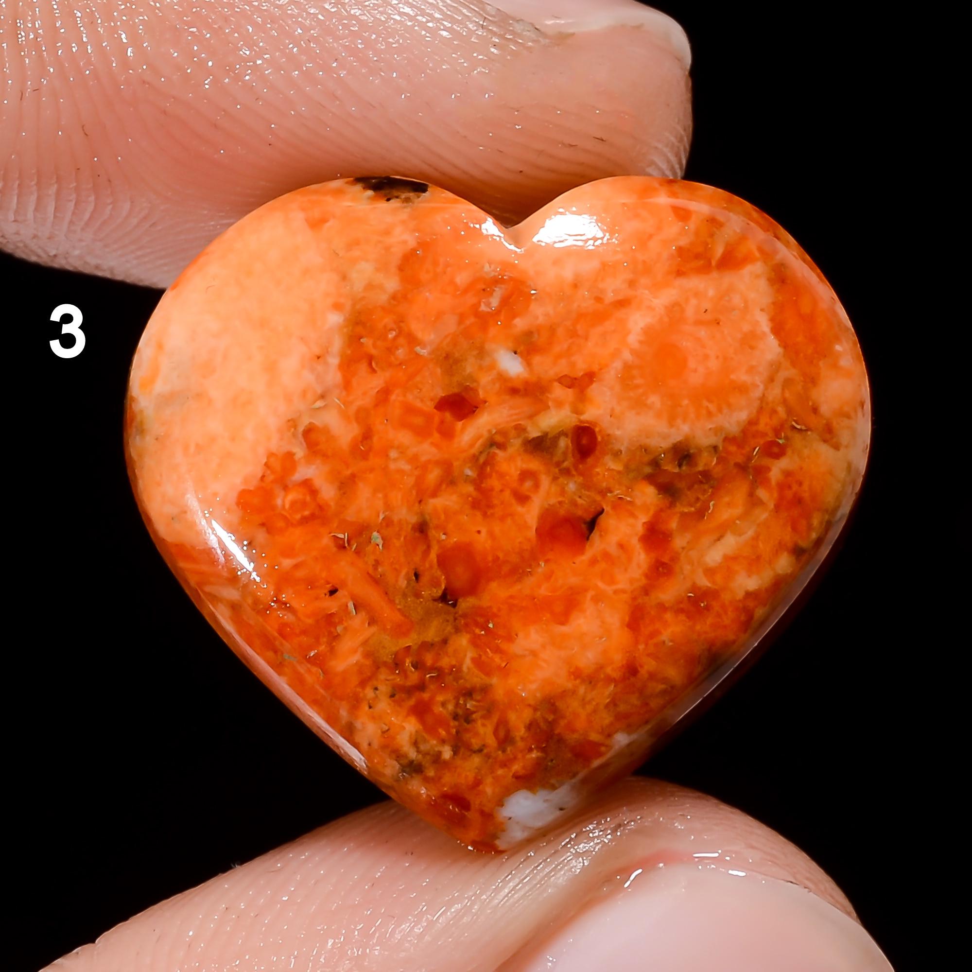 Orange Turquoise Cabochon: Heart-shaped Arizona Gemstone - Etsy