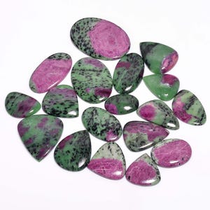 Natuurlijke robijn robijn zoisiet cabochon / groothandel veel robijn zoisiet edelsteen / glad gepolijst robijn zoisiet kristal / cadeau voor haar