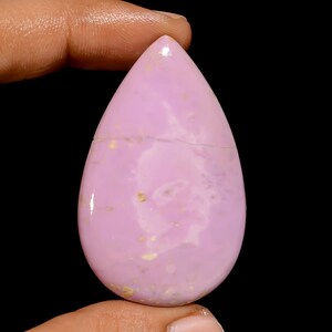 Fosfosiderite naturale a forma di pera, pietra preziosa sciolta cabochon per la creazione di gioielli, 60 carati, 50 x 32 x 5 mm (pietra come da immagine)