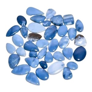 Natuurlijke Owyhee blauwe opaal cabochon / groothandel veel blauwe opaal edelsteen / mix vorm grootte blauwe opaal kristal / sieraden maken steen / cadeau voor haar