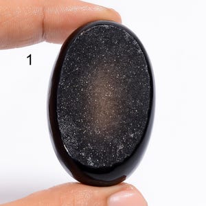 Natürlicher schwarzer Onyx Druzy Edelstein, schwarzer Diamant Druzy Cabochon, schwarzer Kristall, Schmuckherstellung Stein, Geburtsstein, Geschenk für sie