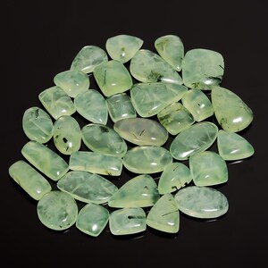 Cabochon en préhnite naturelle en vrac, 32 pcs, pierres précieuses en vrac pour la fabrication de bijoux de 331 carats. 12 x 11 23 x 14 mm (prehnite comme photo